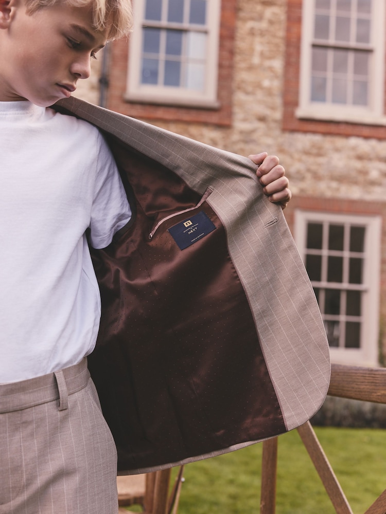 Neutraal - Relaxed Fit Stripe Suit Jacket (3-16yrs) - Image 4 of 12