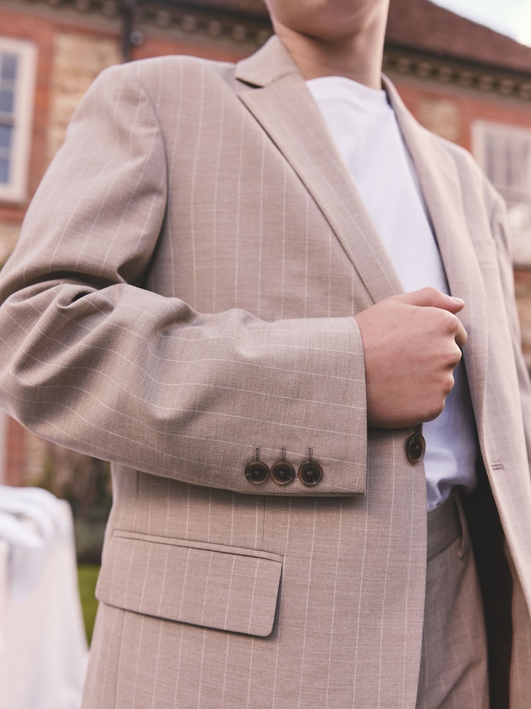 Neutraal - Relaxed Fit Stripe Suit Jacket (3-16yrs) - Image 5 of 12