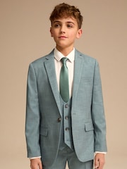 Teal Blue Teal Skinny Fit Suit Jacket (3-16yrs) - Image 2 of 4