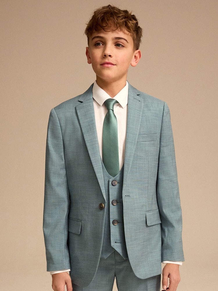 Teal Blue Teal Skinny Fit Suit Jacket (3-16yrs) - Image 2 of 4