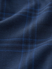Blue/Navy Check Pull On Suit Trousers (3-16yrs) - Image 4 of 4