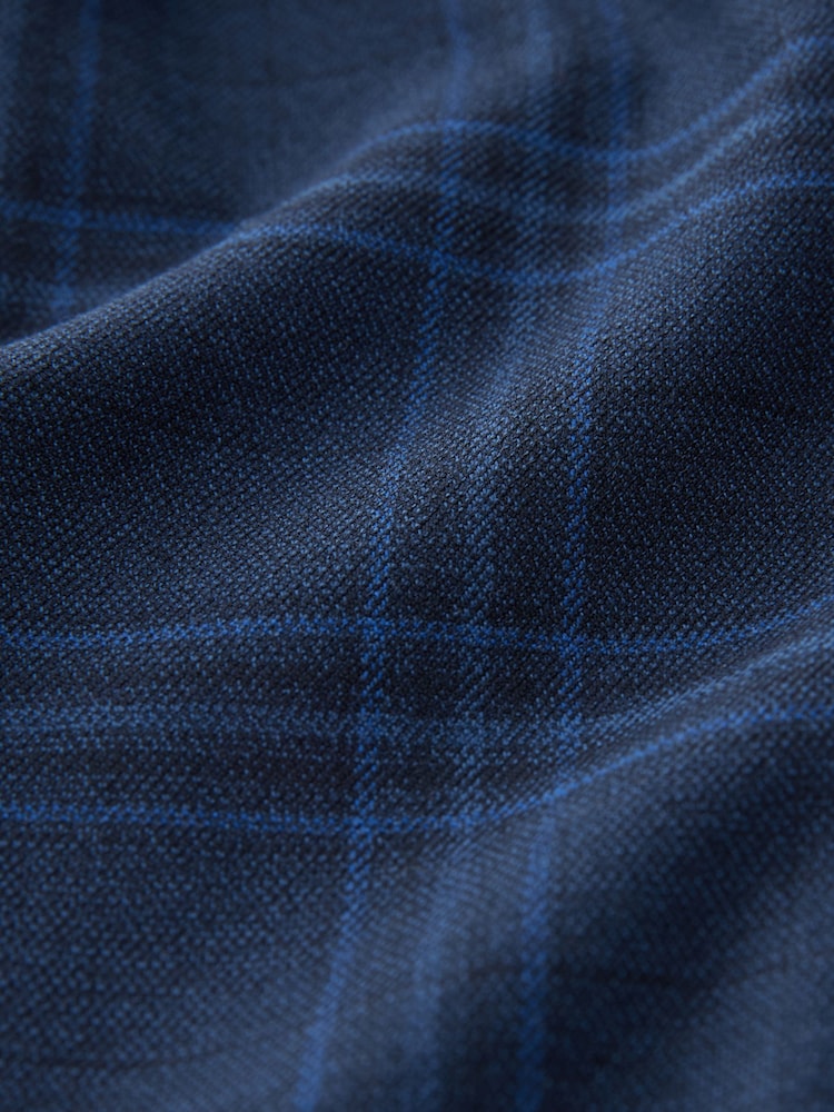 Blue/Navy Check Pull On Suit Trousers (3-16yrs) - Image 4 of 4