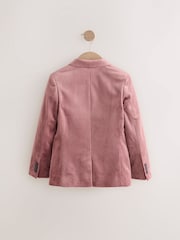 Pale Pink Velvet Suit Blazer (3-16yrs) - Image 2 of 5