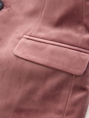 Pale Pink Velvet Suit Blazer (3-16yrs) - Image 3 of 5