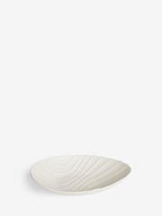 White Large Pleated Bowl - Image 5 of 6