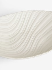 White Large Pleated Bowl - Image 6 of 6
