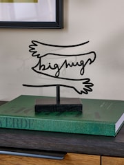 Black Metal Big Hugs Slogan Ornament - Image 1 of 5