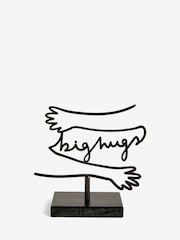 Black Metal Big Hugs Slogan Ornament - Image 4 of 5