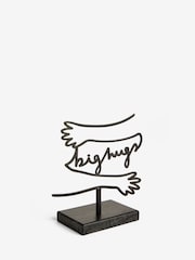Black Metal Big Hugs Slogan Ornament - Image 5 of 5