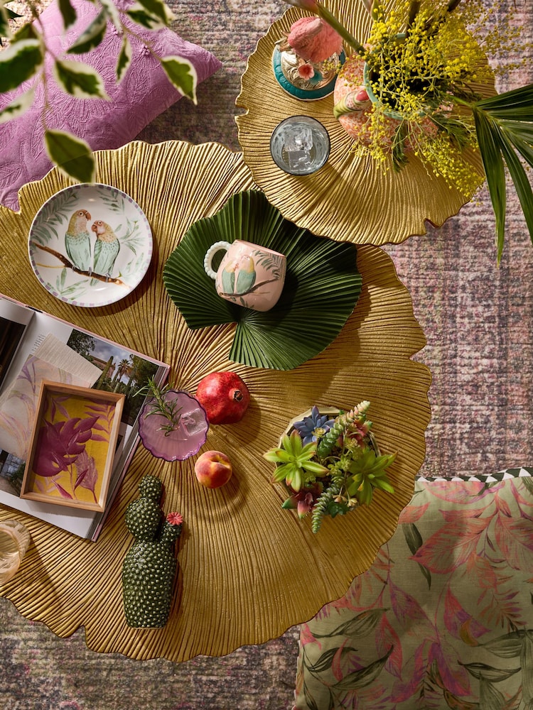 Green Ceramic Flowering Cactus Ornament - Image 1 of 1