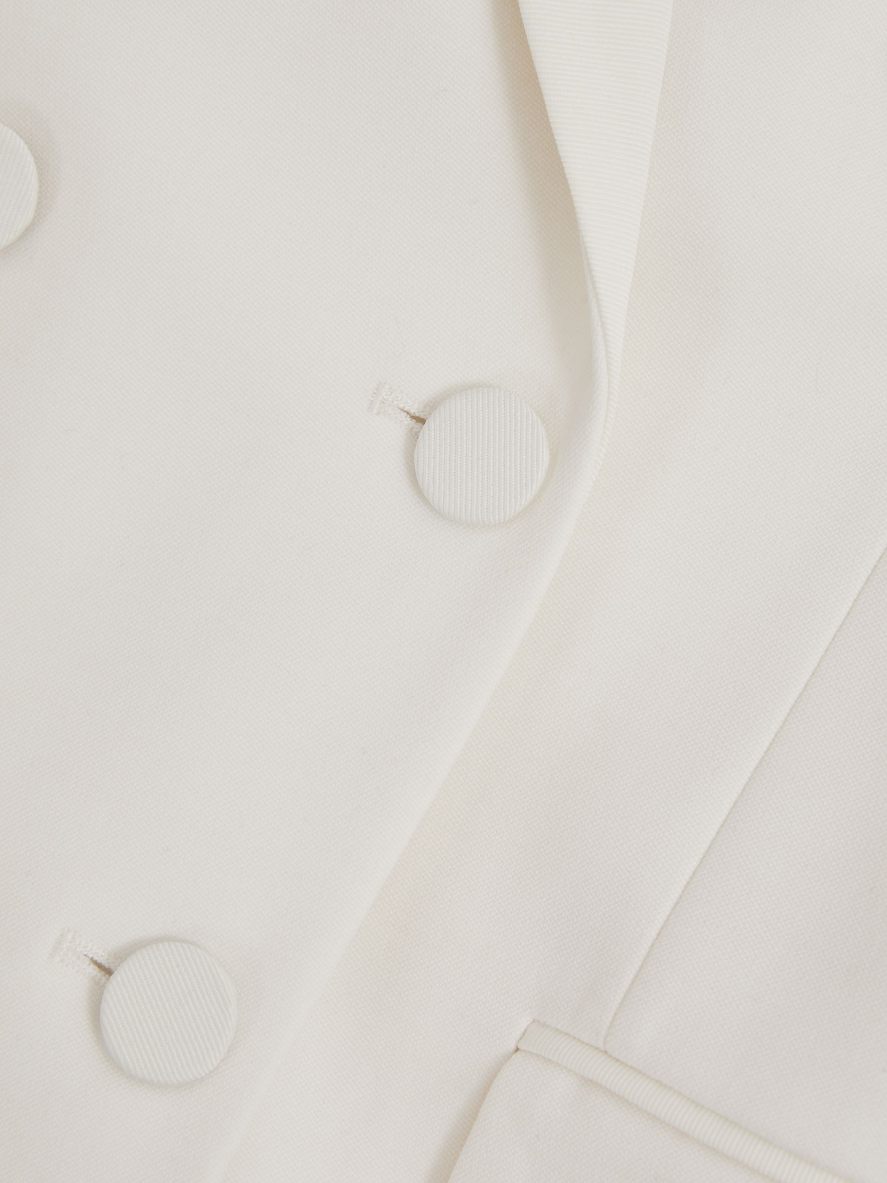 Buy Reiss White Leanna Petite Wool Blend Double Breasted Tux