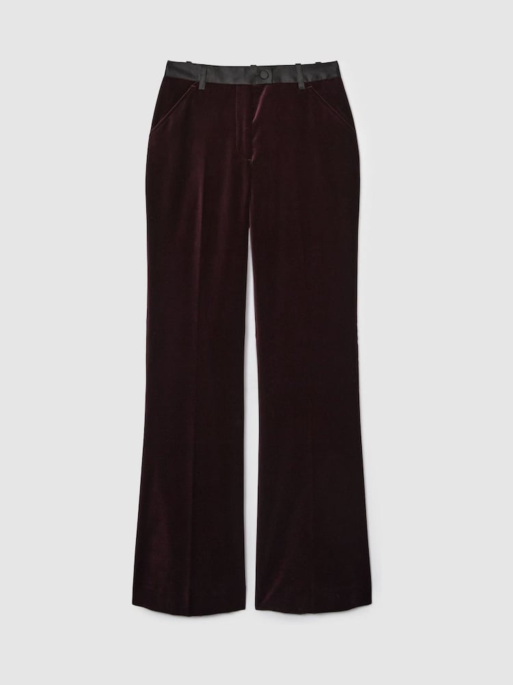 Reiss Yasmin Cotton-Velvet Flared Trousers - Image 2 of 6