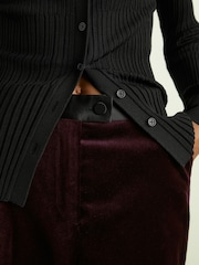 Reiss Yasmin Cotton-Velvet Flared Trousers - Image 4 of 6
