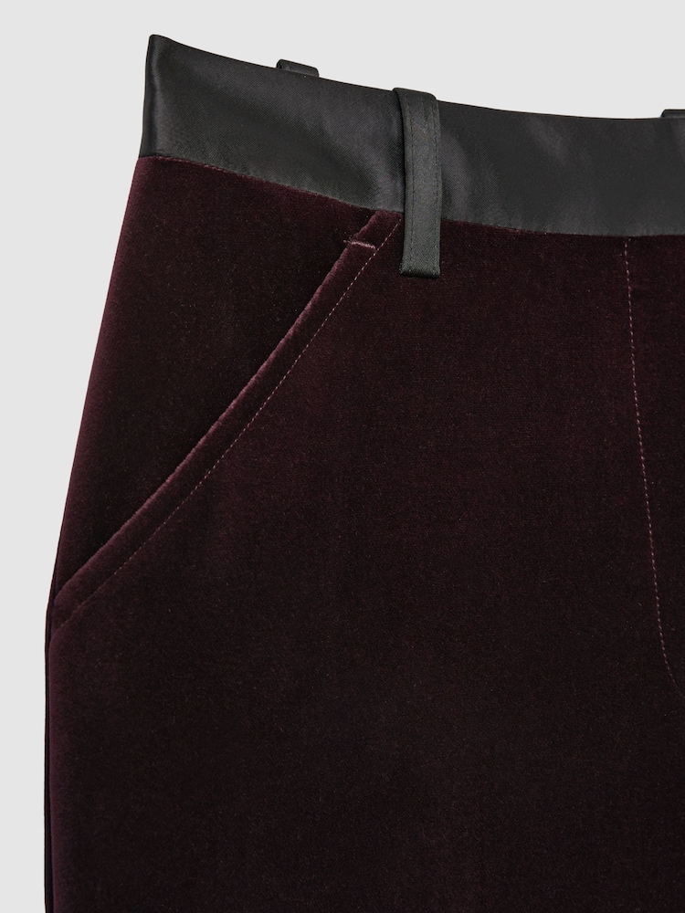 Reiss Yasmin Cotton-Velvet Flared Trousers - Image 6 of 6