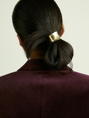Reiss Burgundy Yasmin Cotton Velvet Blazer - Image 6 of 7
