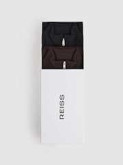 Reiss Navy/Dark Bordeaux Blackhall 2 Pack 13-14 yrs Two Pack Of Merino Wool Zip-Neck Jumpers - Image 5 of 5