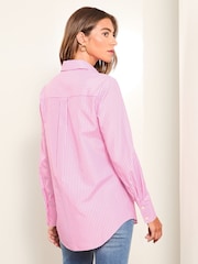 Lipsy Pink Collared Button Through Shirt - Image 4 of 4