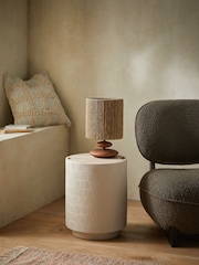 French Connection Natural Ari Storage Side Table - Image 1 of 6