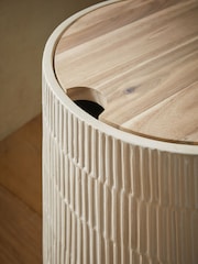 French Connection Natural Ari Storage Side Table - Image 4 of 6