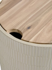 French Connection Natural Ari Storage Side Table - Image 5 of 6