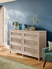 Nina Campbell Putty Willis 6 Drawer Wide Chest of Drawers - Image 1 of 8