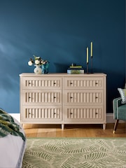 Nina Campbell Putty Willis 6 Drawer Wide Chest of Drawers - Image 2 of 8