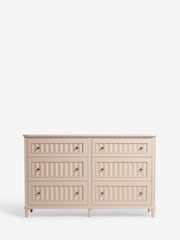 Nina Campbell Putty Willis 6 Drawer Wide Chest of Drawers - Image 4 of 8