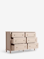 Nina Campbell Putty Willis 6 Drawer Wide Chest of Drawers - Image 5 of 8