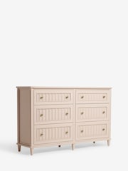 Nina Campbell Putty Willis 6 Drawer Wide Chest of Drawers - Image 6 of 8