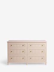 Nina Campbell Putty Willis 6 Drawer Wide Chest of Drawers - Image 7 of 8