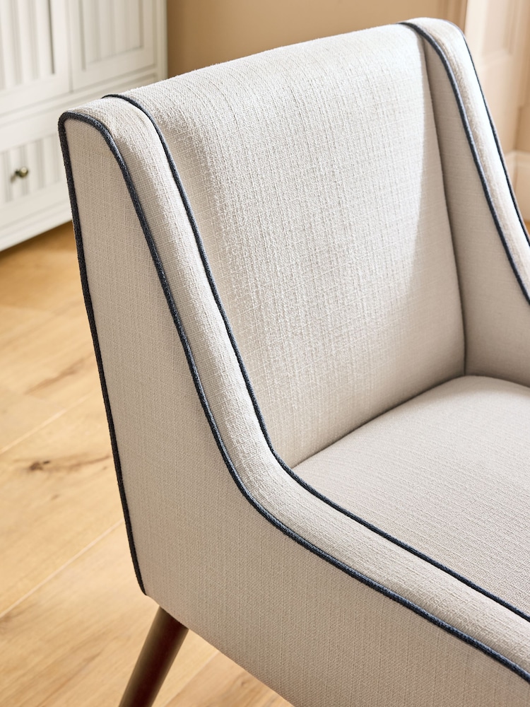 Nina Campbell Clabon Natural Rosebury Dining Chair - Image 2 of 8