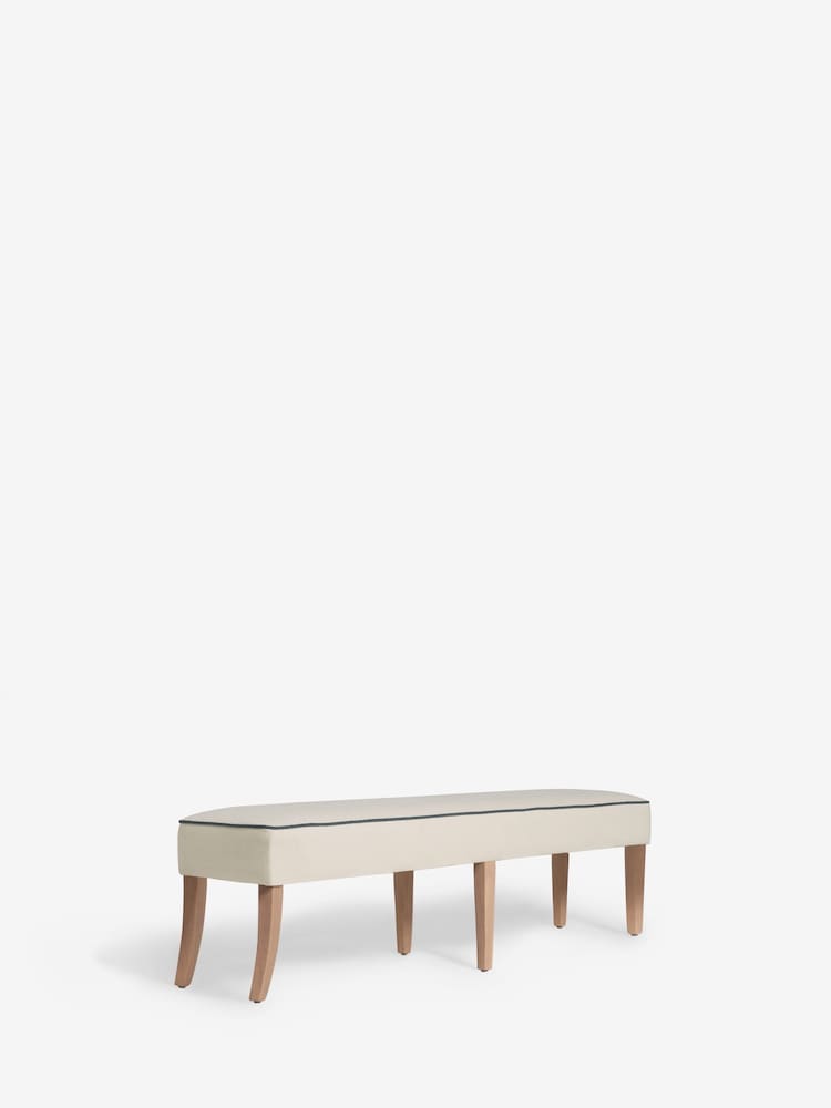 Nina Campbell Natural Ashburn Oak Effect Legs Bench - Image 7 of 7