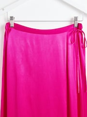 Pink - Oliver Bonas – Midi-Wickelrock mit geometrischem Kreismuster - Bild 6 von 8