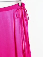 Pink - Oliver Bonas – Midi-Wickelrock mit geometrischem Kreismuster - Bild 7 von 8