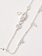 Oliver Bonas Silver Tone Martha Molten Charm Chain Bracelet - Image 2 of 5