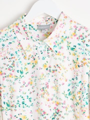 Oliver Bonas White Hazy Texture Mini Shirt Dress - Image 6 of 9