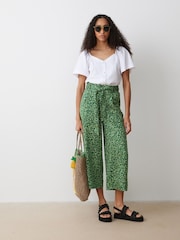 Oliver Bonas White Textured Scoop Neck Short Sleeve Blouse - Image 3 of 8