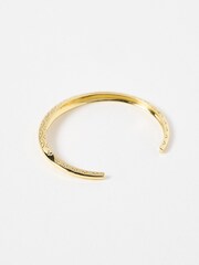 Oliver Bonas Gold Tone Susan Scalloped Engraved Bangle - Image 4 of 6
