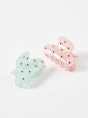 Oliver Bonas Black Delilah Mini Hair Claw Clips Set of Two - Image 1 of 4