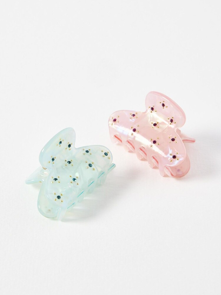 Oliver Bonas Black Delilah Mini Hair Claw Clips Set of Two - Image 1 of 4