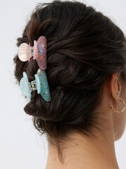 Oliver Bonas Black Delilah Mini Hair Claw Clips Set of Two - Image 4 of 4