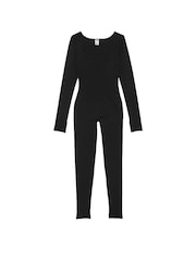 Victoria's Secret PINK Black Long Sleeve Square Neck Jumpsuit - Image 3 of 3