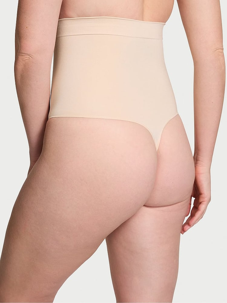 Victoria's Secret Marzipan Nude Thong Seamless Shaping High Waist Knickers - Image 2 of 4