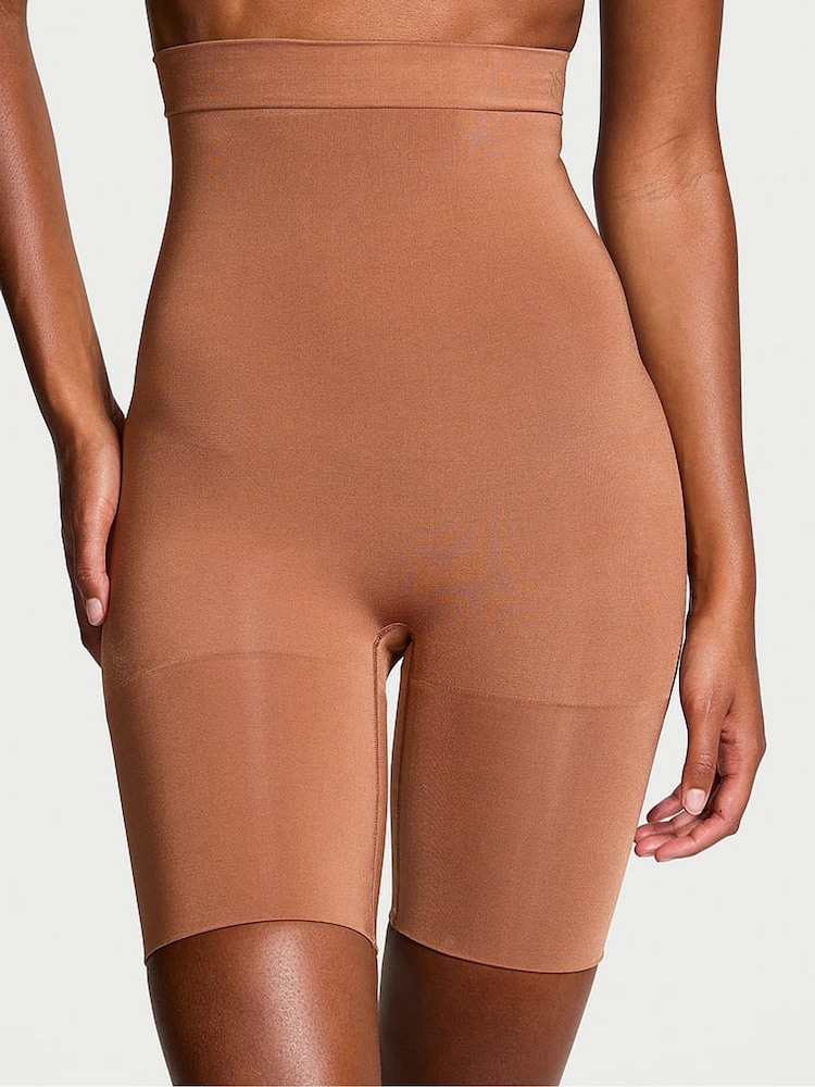 Victoria's Secret Caramel Nude Short Seamless Shaping High Waist Knickers - Image 1 of 3