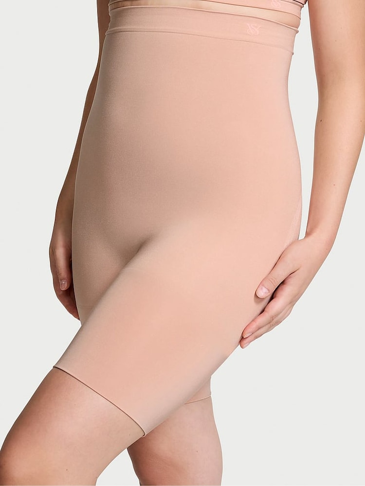 Victoria's Secret Macaron Nude Short Seamless Shaping High Waist Knickers - Image 1 of 4