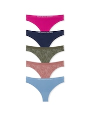 Roze/blauw/groen - Victoria's Secret set van 5 slips - Image 1 of 3