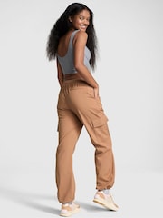 Victoria's Secret PINK Toffee Brown Fleece Cargo Trousers - Image 2 of 3