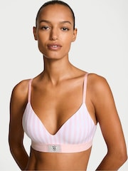 Roze gestreept met mooie bloesem - Victoria's Secret glanzende beha - Image 1 of 3