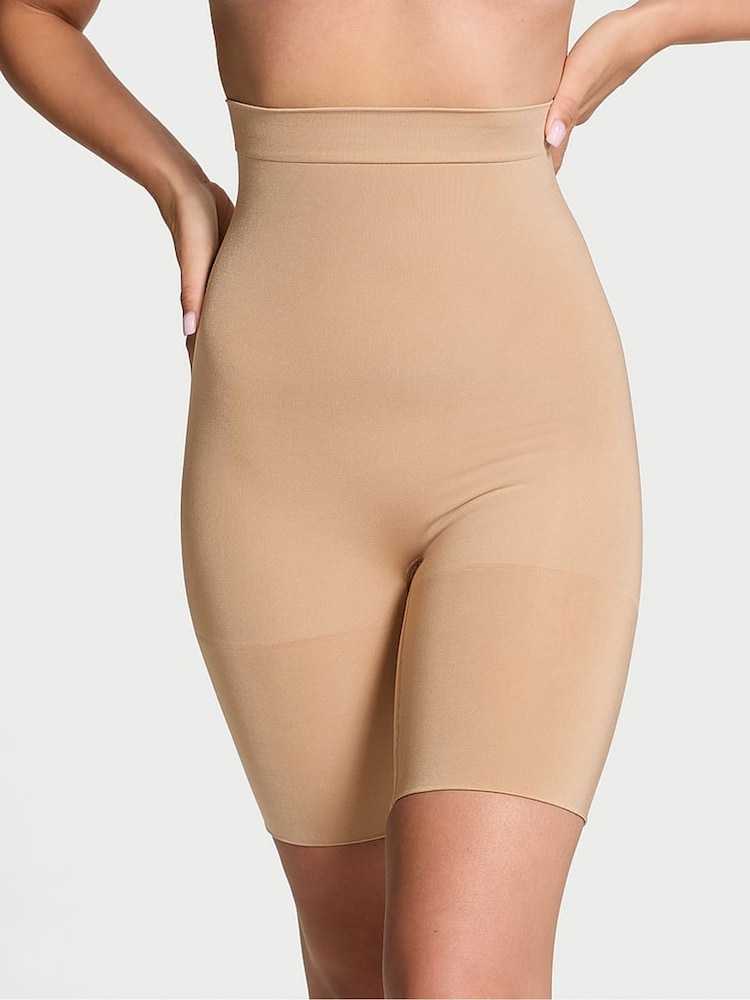 Victoria's Secret Praline Nude Short Seamless Shaping High Waist Knickers - Image 1 of 2