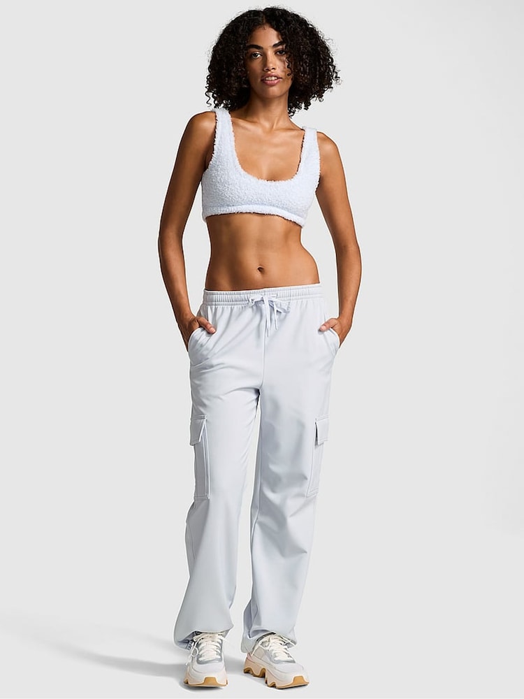 Victoria's Secret PINK Hydrangea Blue Fleece Cargo Trousers - Image 1 of 3